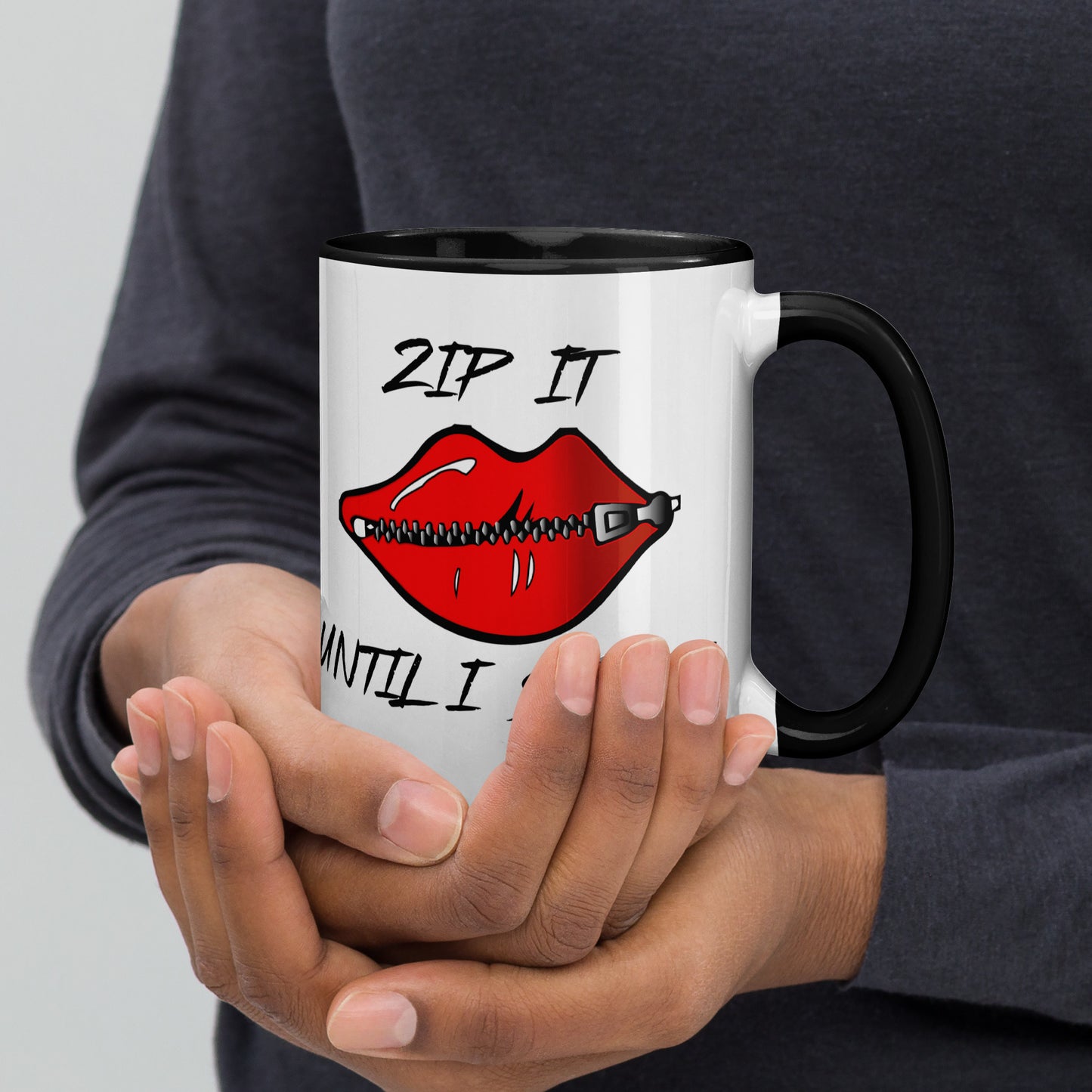 Zip It Mug with Color Inside