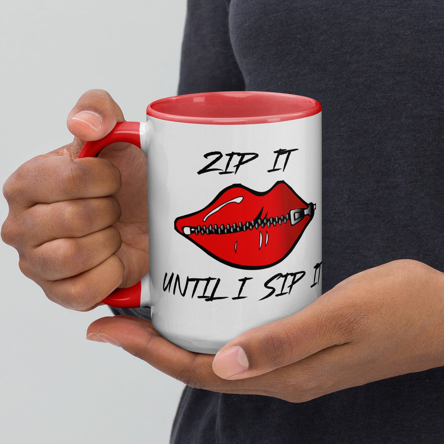 Zip It Mug with Color Inside